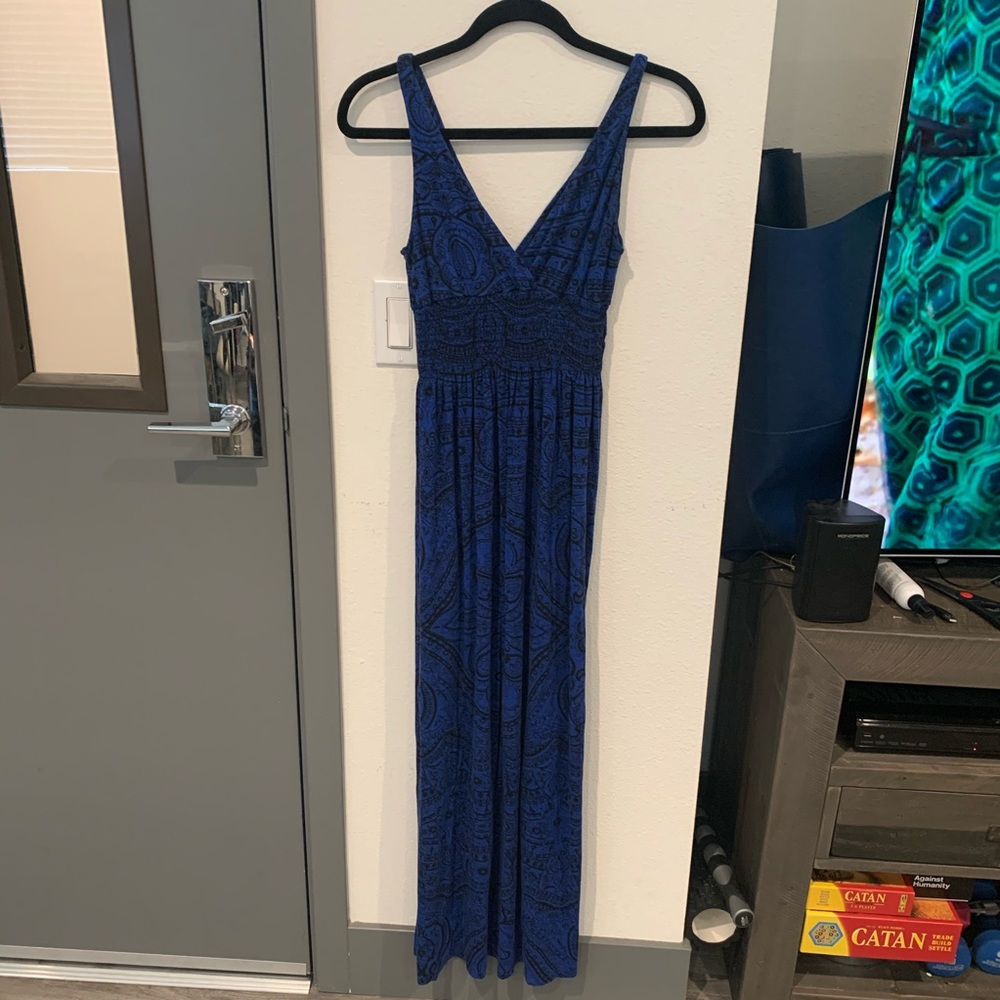 5/48 Blue Jersey Maxi Dress